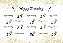 30 Year Old Birthday Backdrop Step And Repeat Photography Background G-988 Shopbackdrop