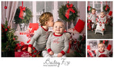 Window Decorated For Christmas Holiday Backdrop For Holiday N-0022 Shopbackdrop