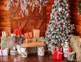 Christmas Tree Interior With Gifts Photography Backdrop J-0661 Shopbackdrop