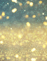 Abstract Light Gold Bokeh Sparkle With Little Baby Blue Photography Backdrop Shopbackdrop