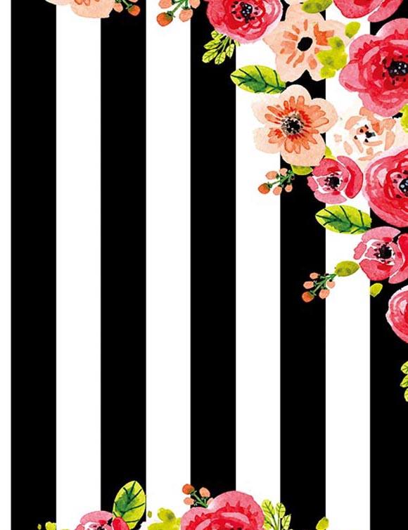Black Strips With Patterns Flower Backdrop For Summer Photography –  Shopbackdrop