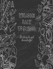 Blackboard Printed Drawn Back To School Photography Backdrop J-0229 Shopbackdrop