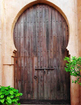 Brown Senior Islamic Style Wood Door Photography Backdrop Shopbackdrop