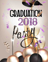 Champagne For Celebrating 2018 Graduation Party Backdrop Shopbackdrop