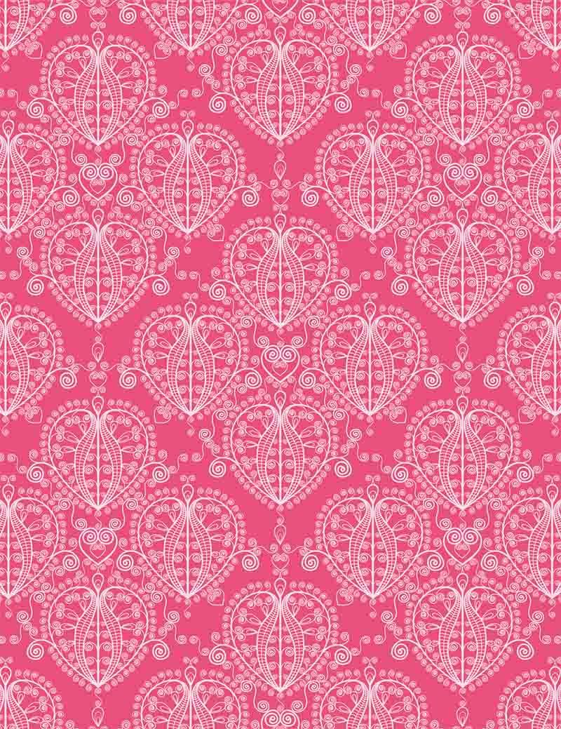 Damask Red Abstract Heart Flowers Painted Photography Backdrop Shopbackdrop
