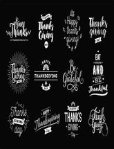 Different Fonts Thanksgiving Painted On Blackboard For Holiday Photography  Backdrop Shopbackdrop