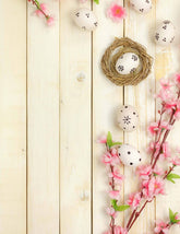Flowers And Easter Eggs On The Wood Floor Backdrop For Baby Backdrop Shopbackdrop