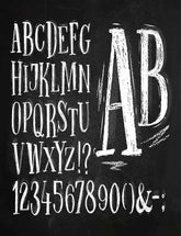 Font Pencil Vintage Alphabet Drawing With Chalk On Chalkboard Photography Backdrop J-0172 Shopbackdrop