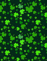 Green Clover Printed On Black Background For St Patrick's Day Backdrop Shopbackdrop