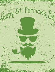 Green St.Patrick Portrait Printed On Green Background For Holiday Backdrop Shopbackdrop