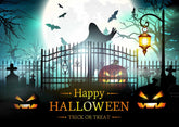 Image Gate With Pumpkin Halloween Backdrop For Photography Shopbackdrop