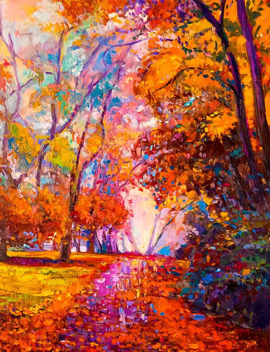 Oil Painted Autumn Frost Photography Backdrop N-0136 Shopbackdrop