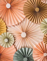 Orang Brown Hand Made Pinwheel Backdrop For Wedding Photography J-0027 Shopbackdrop