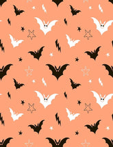 Painted Bat And Star With Orange Background Photography Backdrop J-0206 Shopbackdrop
