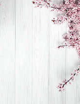 Pink Flowers On Light Cyan Wood Floor Photography For Spring Backdrop Shopbackdrop