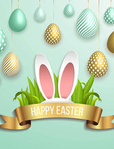 Printed Easter Eggs And Rabbit Ears Photography Backdrops Shopbackdrop