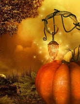 Printed Pumpkin Tree For Halloween Photography Backdrop J-0505 Shopbackdrop