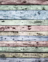 Retro Pink Blue Yellow Wood Floor Backdrop For Photography Shopbackdrop