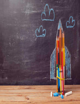 Rocket Made From Pencils For Children Back To School Photography Backdrop Shopbackdrop