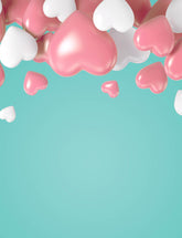 Sea Green Background With Red And White Balloons For Baby Birthday Backdrop Shopbackdrop