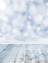 Snow Silver Bokeh Sparkled With Wood Floor Background For Christmas Backdrops Shopbackdrop