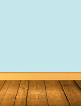 Solid Aqua Blue Wall With Wood Floor Backdrop For Photography Shopbackdrop