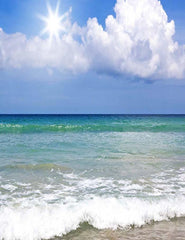 Spindrift Blue Sea Beautiful Sky Summer Holiday Photography Backdrop Shopbackdrop