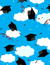 Toss Grad Hats To Blue Sky Background Photography Backdrop Shopbackdrop