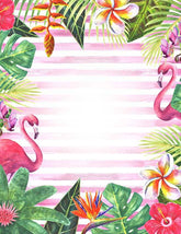 Tropical Jungle Flamingo Patterns Strips Photography Backdrop lv-242 Shopbackdrop