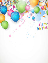 White Wall With Many Balloons For Baby Birthday Photography Backdrop Shopbackdrop