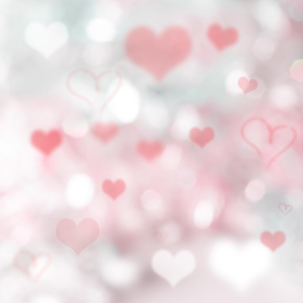 Bokeh Silver And Red Hearts For Valentines Day Photography Backdrop Shopbackdrop