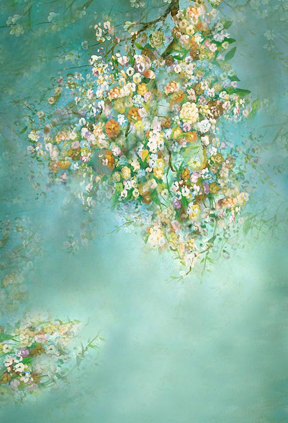 Flower With Abstract Backdrop For New Born Shopbackdrop