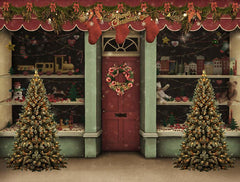 Christmas Decorated Shop For Holiday Photography Backdrop G-1220 Shopbackdrop