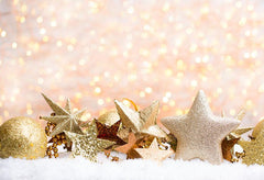 Gold Stars Toys With Snow Christmas Photo Backdrop Shopbackdrop