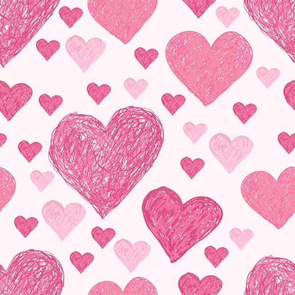 Hand Painted Pink Hearts For Valentines Day Photography Backdrop J-0053 Shopbackdrop