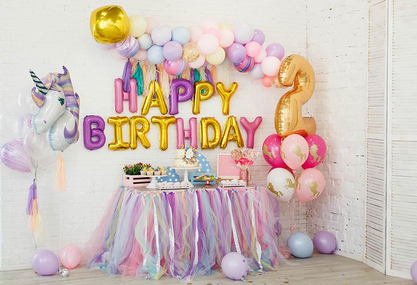 Happy Birthday For Two Year Old Backdrop  G-1157 Shopbackdrop