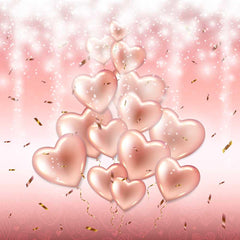 Pink Balloons With White Sparkle For Celebrate Valentines Photography Backdrop Shopbackdrop