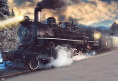 Train Snow Photo Backdrop For Christmas Shopbackdrop