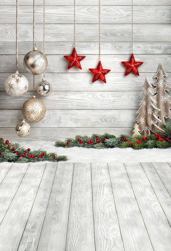 Wooden Floor With Wall Christmas Photo Backdrop Shopbackdrop
