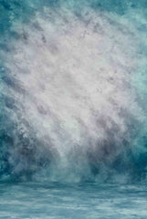 Abstract Peacock Blue With Lighter In Center Printed Old Master Backdrop For Photography Shopbackdrop