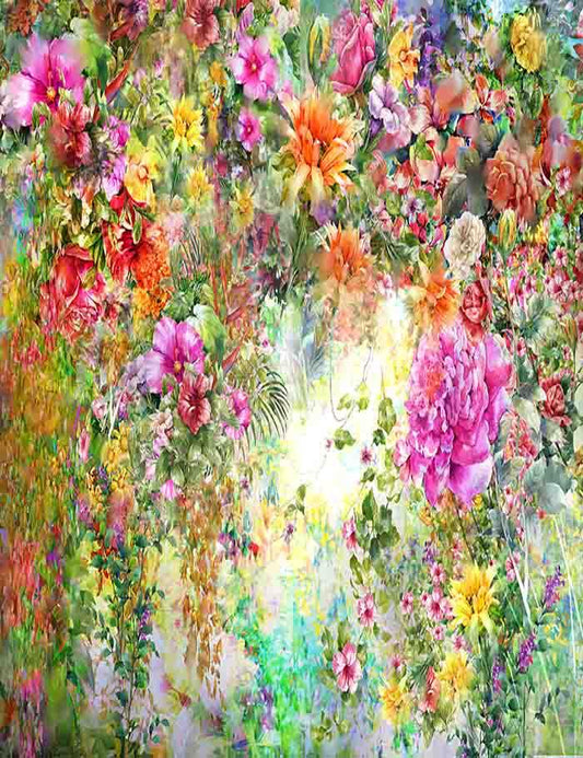 Abstract Watercolors Painted Flower Wall Photography Backdrop J-0340 Shopbackdrop