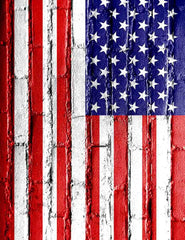 American Flag Printed On Brick Wall For Celebrate Independence Day Photography Fabric Backdrop Shopbackdrop