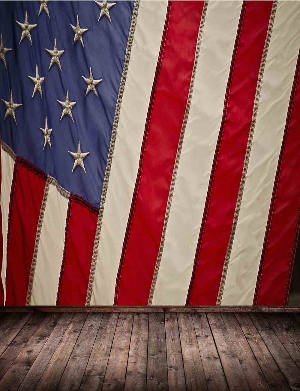 American Flag Wall With Senior Wood Floor Backdrop For Photography Shopbackdrop