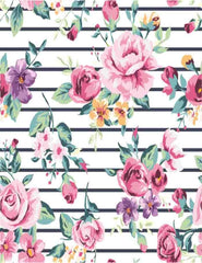 Black Stripes With Painted Rose Flower Photography Backdrop J-0114 Shopbackdrop