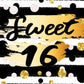 Black Strips And Dots For Children 16th Birthday Photo Backdrop Shopbackdrop