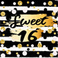 Black Strips And Dots For Children 16th Birthday Photo Backdrop Shopbackdrop