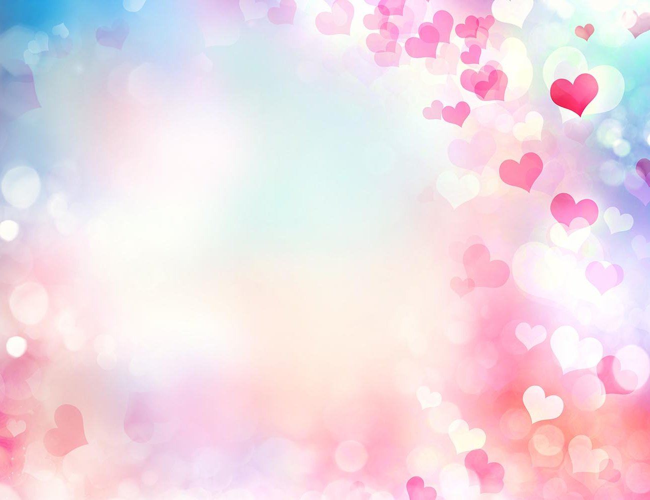 Bokeh Background With Pink And Red Heart Around Sides Photography Shopbackdrop