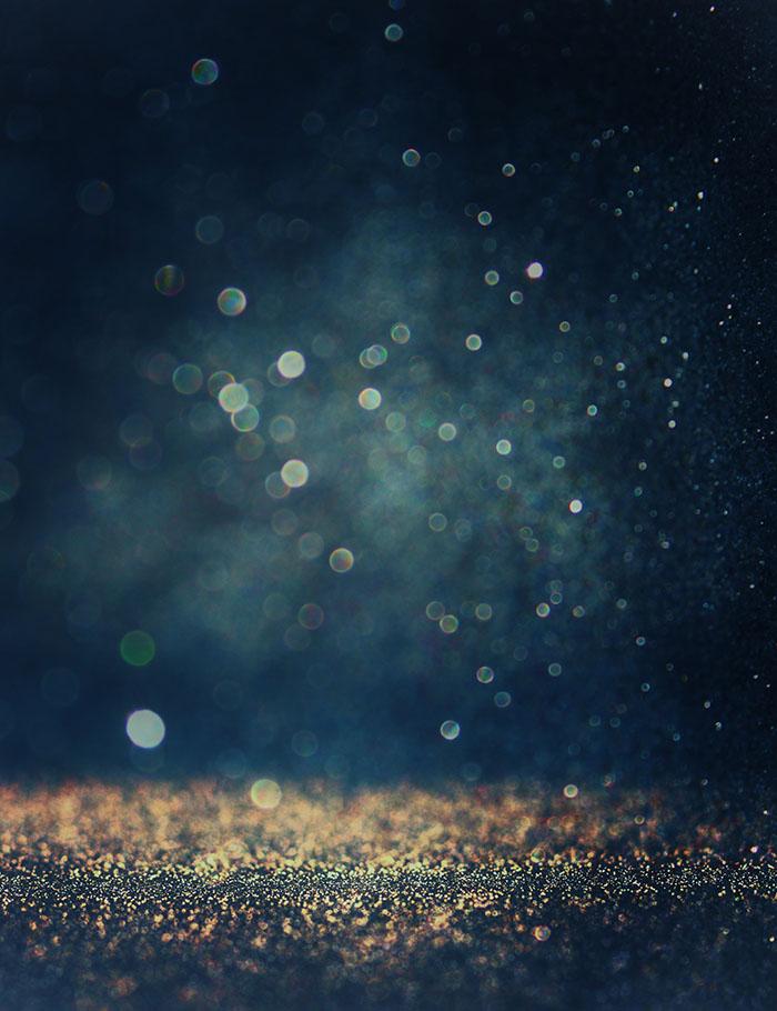 Bokeh Dark Blue Background With Gold Sparkle Photography Backdrop J-0507 Shopbackdrop