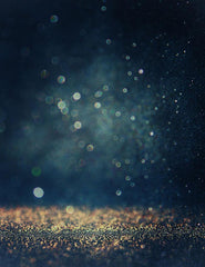 Bokeh Dark Blue Background With Gold Sparkle Photography Backdrop J-0507 Shopbackdrop
