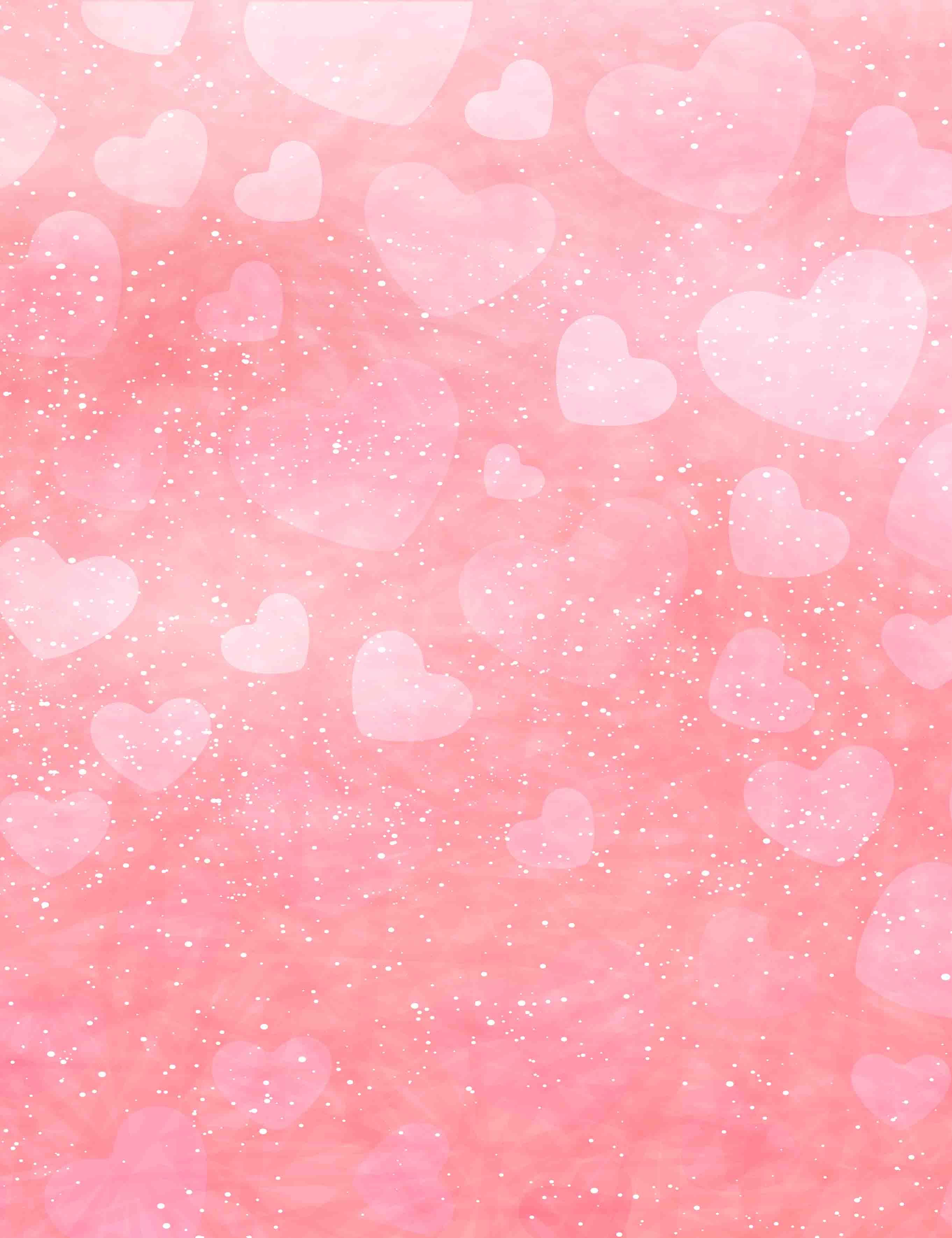 Bokeh Pink Hearts With Gold Dots For Valentines Day Photography Backdrop Shopbackdrop